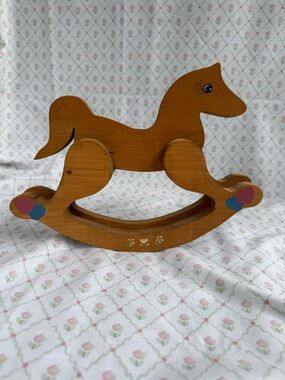 Vintage Wooden Rocking Horse